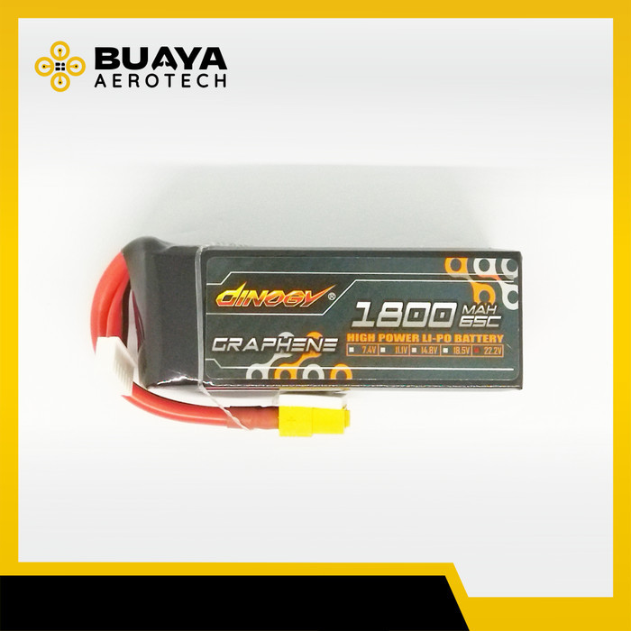 adastok Dinogy Baterai Lipo 6S Graphene 1800mAh 65C XT60 Battery Drone Batre
