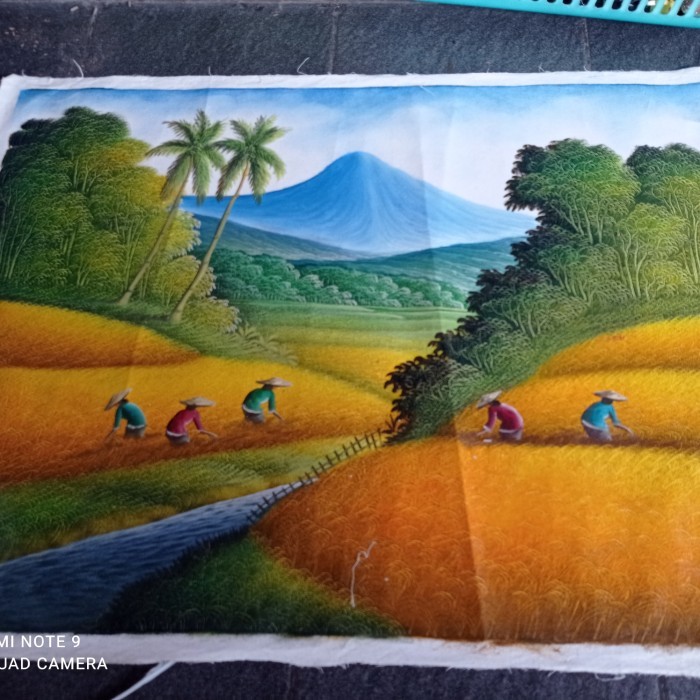 :>:>:>:>] Lukisan Bali Panorama Gunung Sawah kanvas
