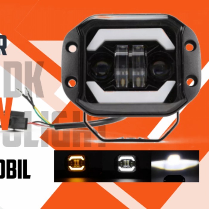 LAMPU BEMPER LENSA HIGH LOW DRL + SEIN MOTOR MOBIL
