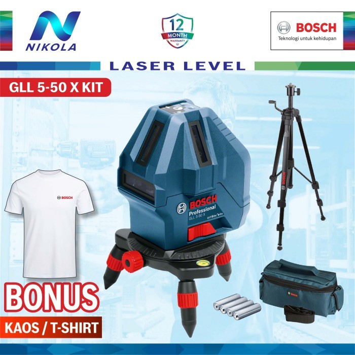 

newgan!! GLL 5-50 X Kit + Tripod BT150 Set BOSCH Laser Garis Line Laser Level