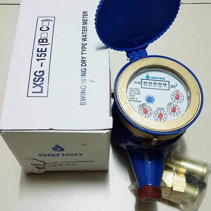 

newgan!! Brass Water Meter / Meteran Air SENSO 1/2