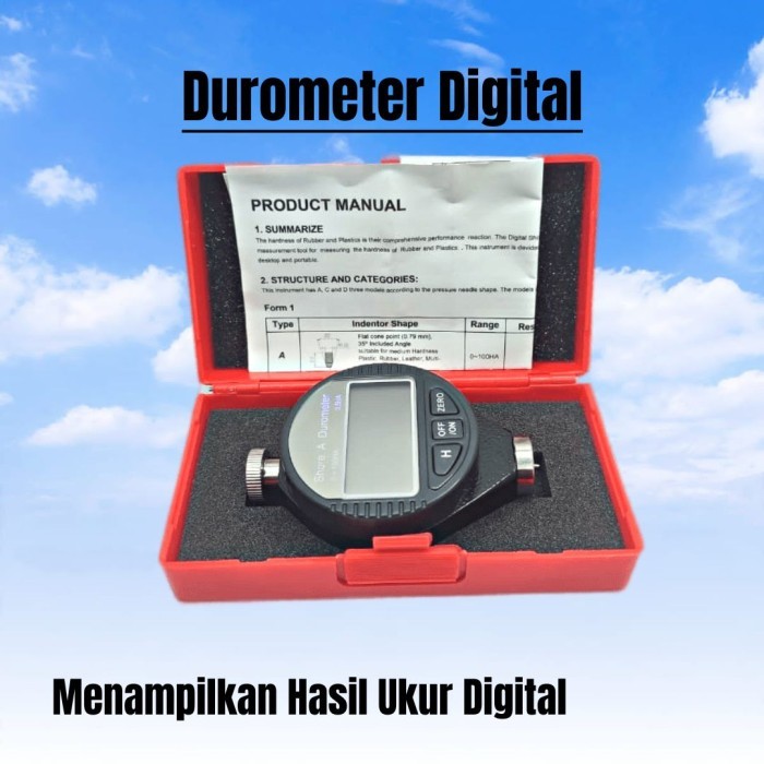 

newgan!! Durometer Digital Shore A Alat ukur kekerasan karet plastik kulit dll