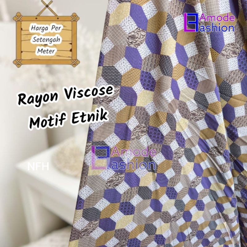 Kain Rayon Viscose Motif Etnik