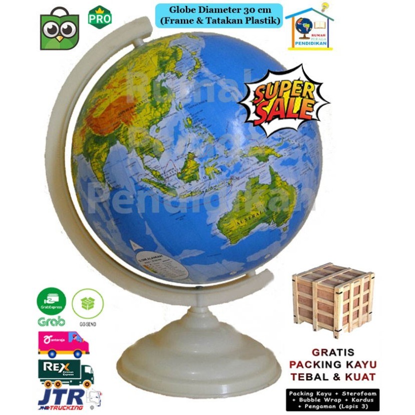 

GLOBE (BOLA DUNIA) 30 CM - TIPE 1 (Via JNE, Wahana, & Pos)