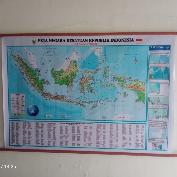 

Peta Bingkai Indonesia NKRI 102x72cm
