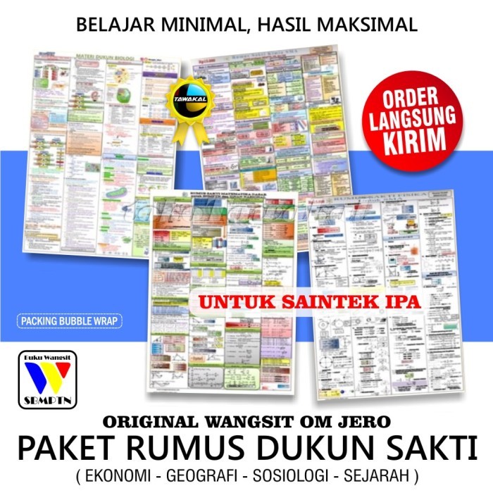 

WANGSIT / Paket Rumus Sakti / SBMPTN / Ujian Nasional / Ujian Mandiri