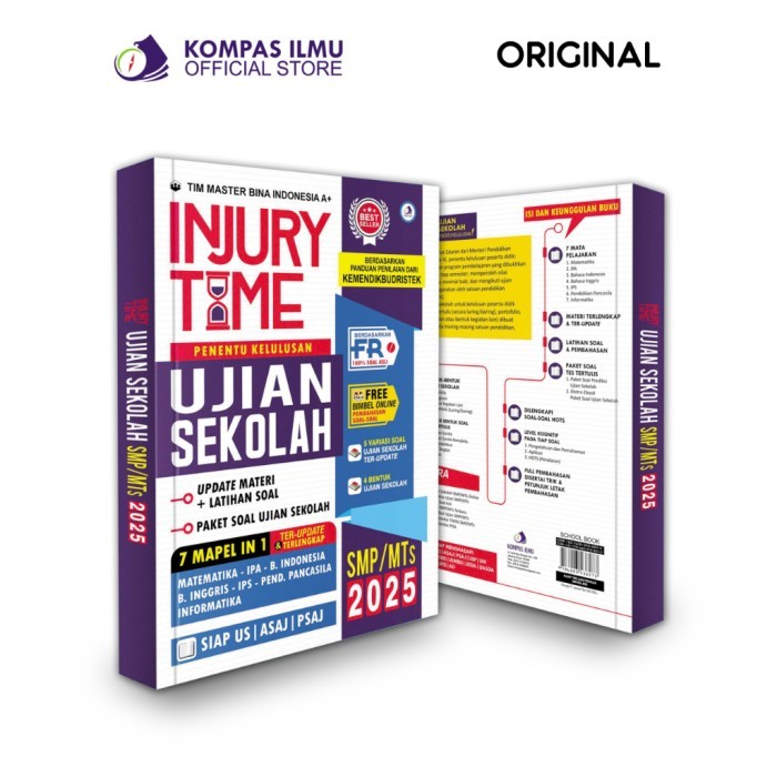 

Buku INJURY TIME UJIAN SEKOLAH SMP/MTs 2024 TERUPDATE