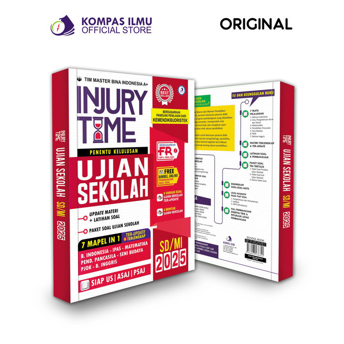 

Buku Injury Time Ujian Sekolah SD/MI 2024 Terupdate (kompas Ilmu)