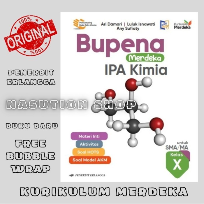 

Buku Bupena IPA Kimia Kelas 1 / X 10 SMA Erlangga Kurikulum Merdeka