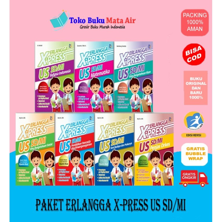 

BEST SELLER ORIGINAL PAKET ERLANGGA X-PRESS US SD/MI 7 BUKU - ERLANGGA