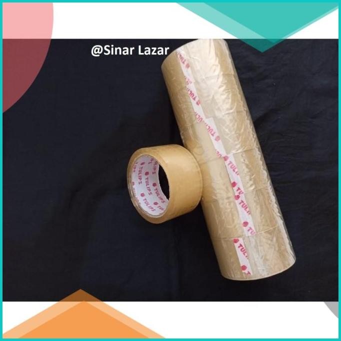 

Lakban Bening / Isolasi Selotip Dos Tape Tulip 2" 48 mm 100 Yard 140B