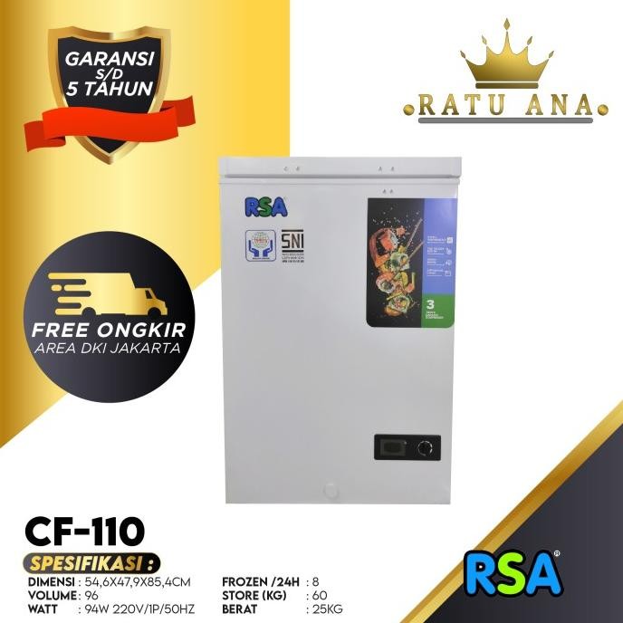 RSA CHEST FREEZER cf110 / cf-110 / cf 110 - FREEZER BOX