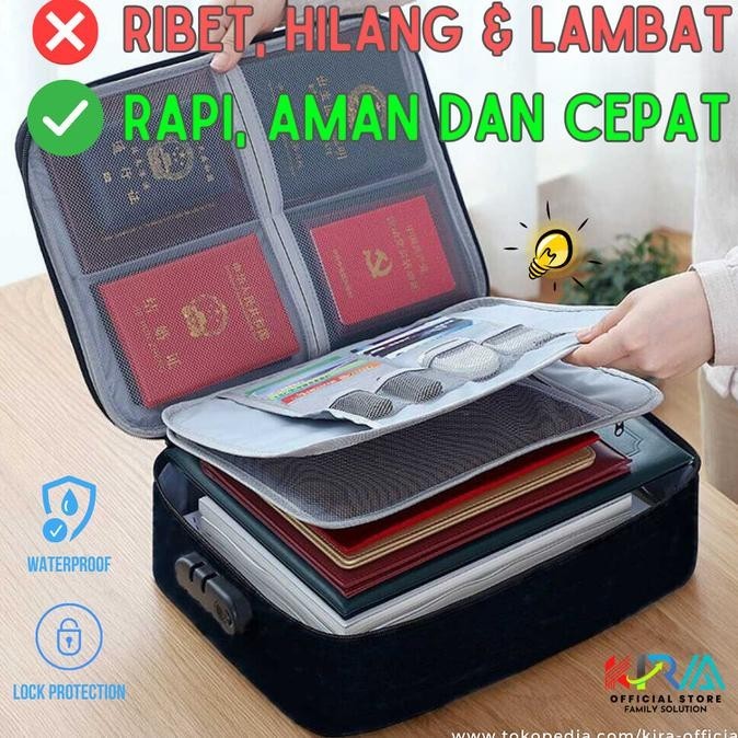 

KHUSUS GRAB! DISKON Tas Binder Penyimpan Dokumen Organizer Bag Dengan Password &