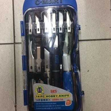 

Hobby Knife 14Pcs Pisau Ukir Set 14Pcs Cmart Carving Pahat Ukir Cmart
