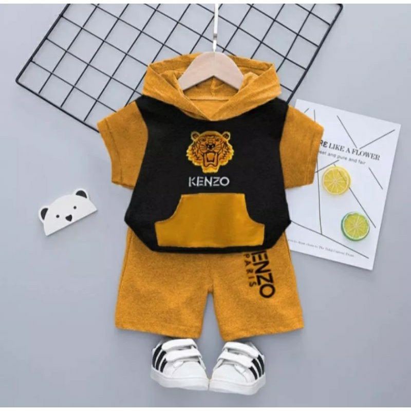 Oneset Tanggung Umur 3-12 Tahun Atasan Bawahan Cowok Import Baju Celana Pria Satu Stell Trendy Wanse