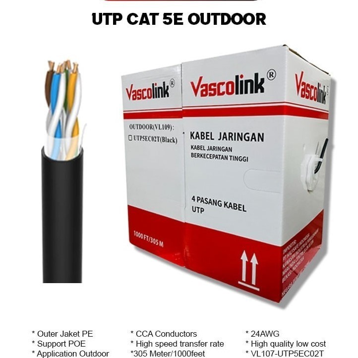 VASCOLINK KABEL UTP CAT 5E - OUTDOOR