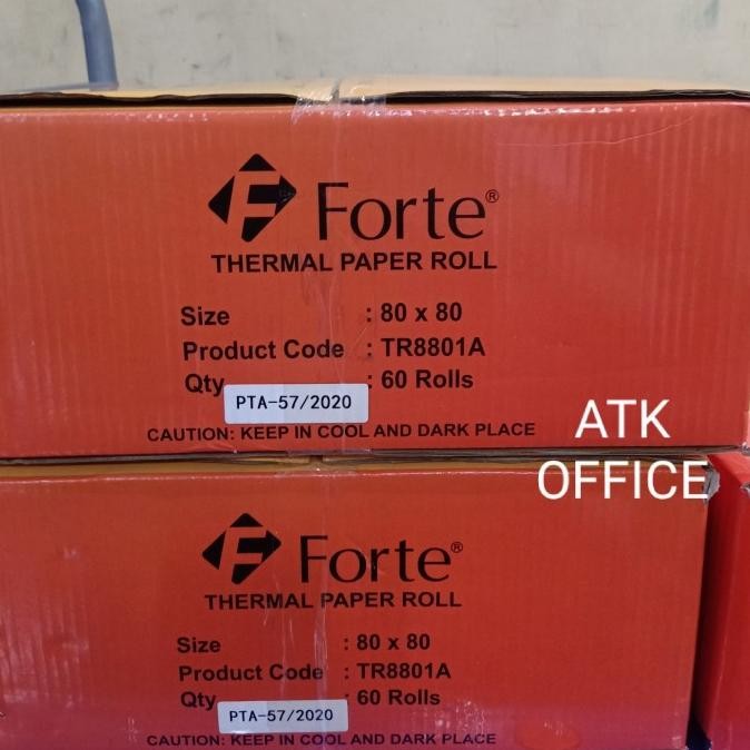 

Kertas Kasir Thermal Roll 80 X 80 Mm Forte Paket Hemat 1Karton(60Roll) Original Dan Terpercaya