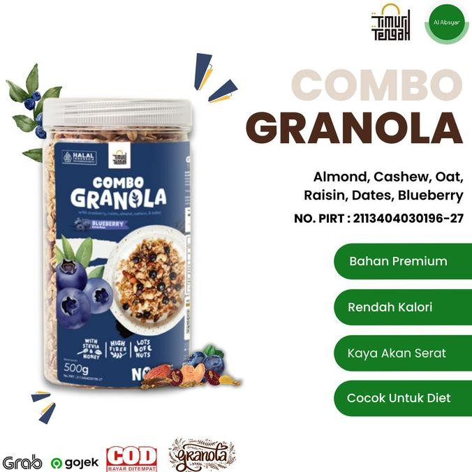 

Granola Blueberry 500gr Premium Sereal Sarapan Sehat