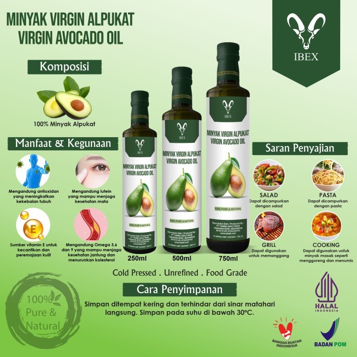 

Minyak Virgin Alpukat Virgin Avocado Oil Cold Pressed Unrefined 250Ml Terbaik