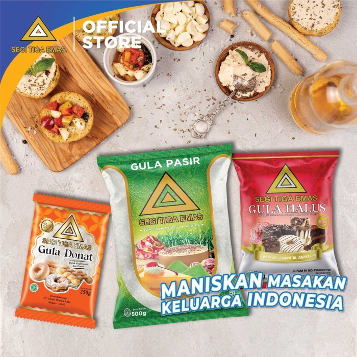 

Gula Pasir Segi Tiga Emas ( 500 Gr X 40 Pcs / Dus ) Terbaik