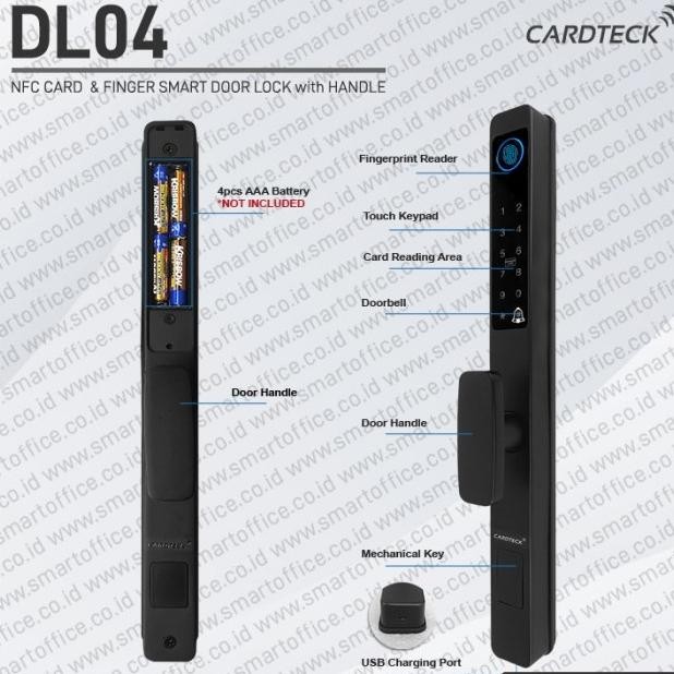 Tuya Smart Door Lo Fingerrfid Kunci Digital Pintu Sliding Frame Dl04