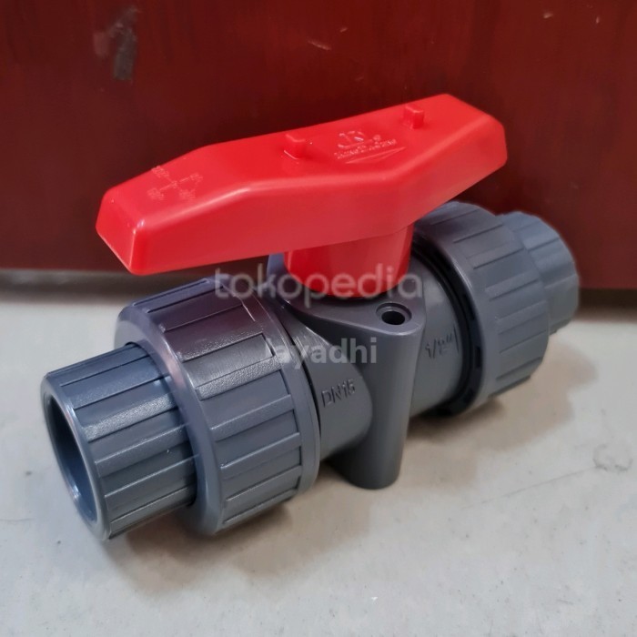 ~~~] PVC Ballvalve Stopkran Double Union Water Mur 1" DN25 ( 1 inch )