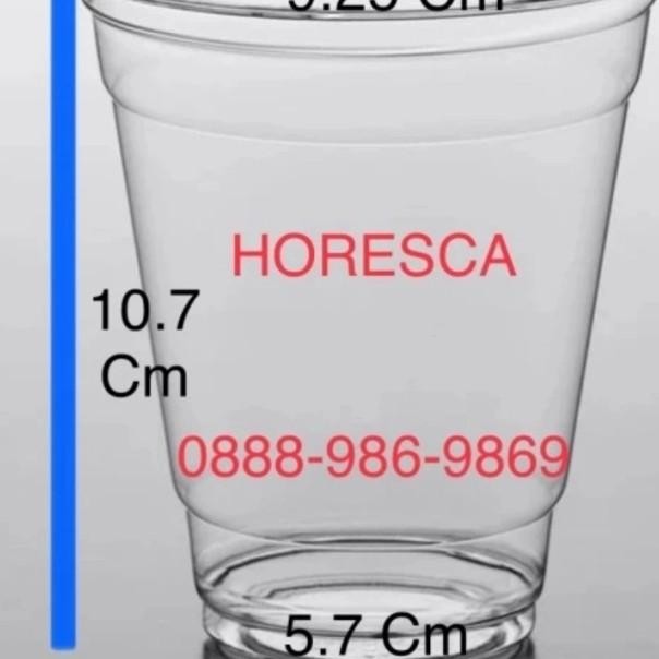 Gelas Plastik Bening / Plastik Cup Pet 12/14 Oz Clear @50 Pcs Plp