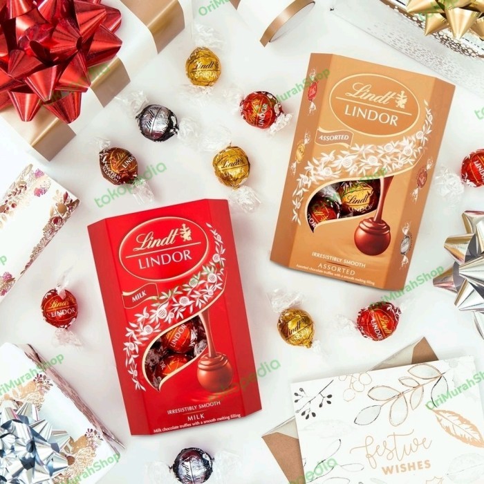 

Coklat Lindt Lindor Chocolate Milk Assorted Dark Cokelat Swiss Import Terlaris