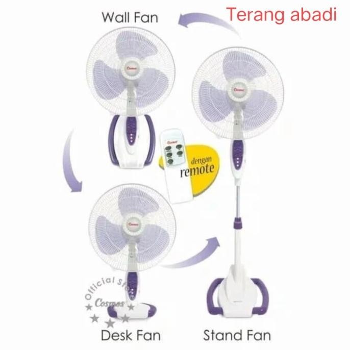 KIPAS ANGIN BERDIRI COSMOS SO88 16INC REMOTE 3IN1 2710T