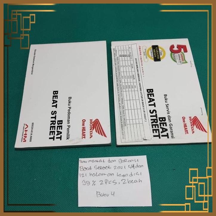 

[KNC] Buku Manual Beat Street Tahun 2021 54 Dan 121 Halaman Kondisi 98% 2Pcs