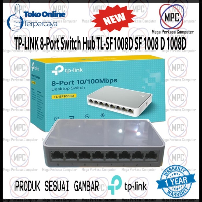 Terbaru Tp-Link 8-Port Switch Hub Tl-Sf1008D Sf 1008 D 1008D