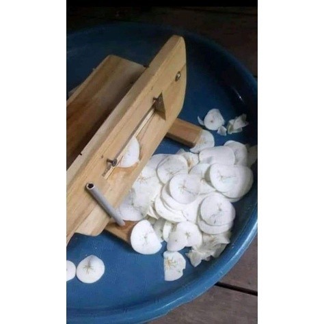 Alat Pemotong Kerupuk Pengiris Keripik Singkong Kayu Jati
