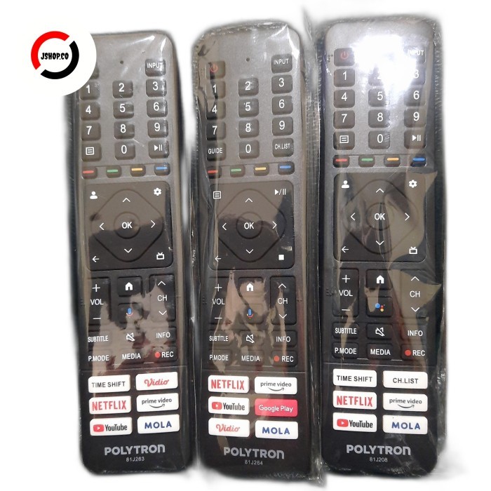 REMOTE/REMOT TV LCD LED POLYTRON 81J208 81J263 81J264 SMART TV ANDROID VOICE NOTE BLUETOOTH