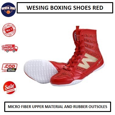 Produk Ready WESING Boxing SHOES / Sepatu Tinju WESING - RED
