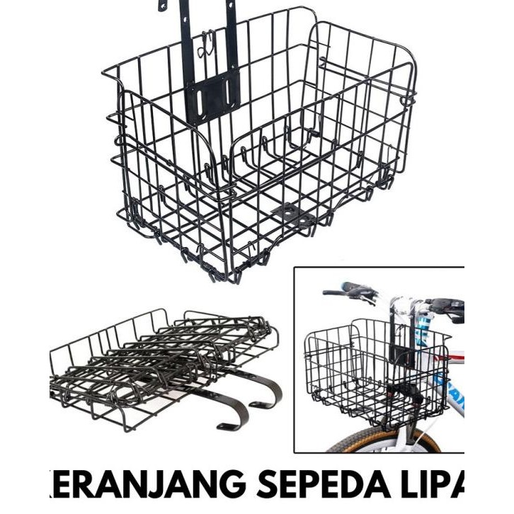 Keranjang Sepeda Lipat Foldable Bicycle Ra Depan Belakang Mtb