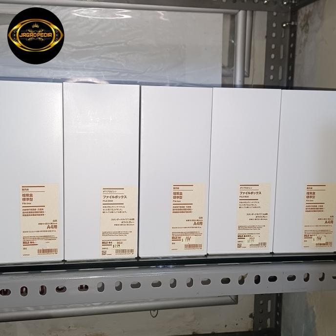 

BEBAS ONGKIR - Muji Pp File Box Standard Type A4 White Grey