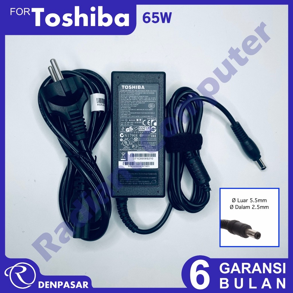 Adaptor Charger Toshiba C800 C800D C840 C840D C850 19V 3.42A