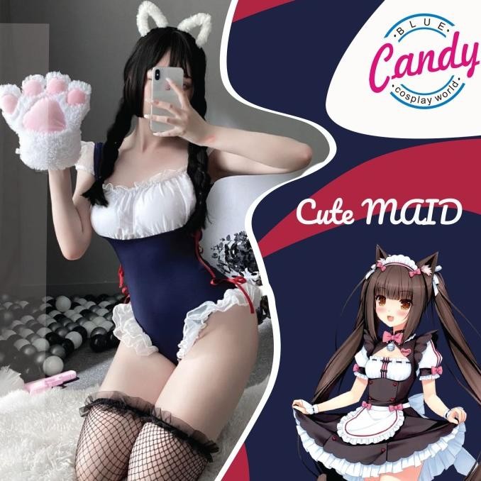 Bluecandy Cosplay Sexy Uniform Seragam Pelayan Kostum Bikini Cute Maid