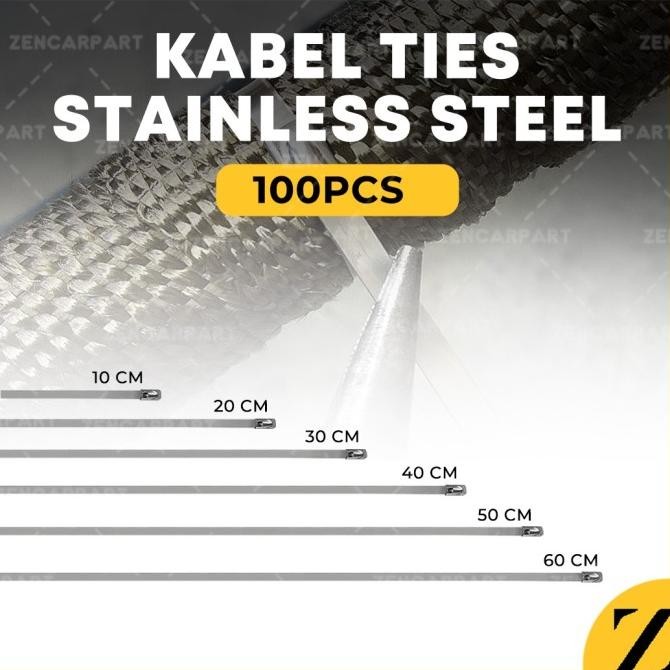 

Kabel Tis Cable Ties Stainless 4.6 x 10 20 30 40 50 60 cm ANTI KARAT