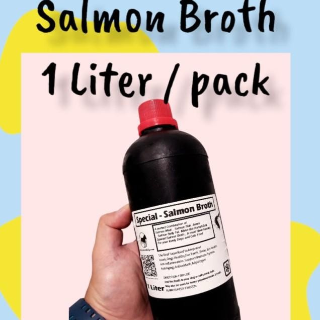 

Salmon Broth 1 Liter / Kaldu Ikan Dog Food Vitan Makanan Anjing