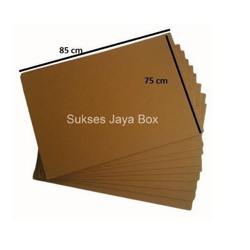 

( ISI 500 PCS ) KARDUS KARTON LEMBARAN 85x75 SINGLE WALLCORRUGATED