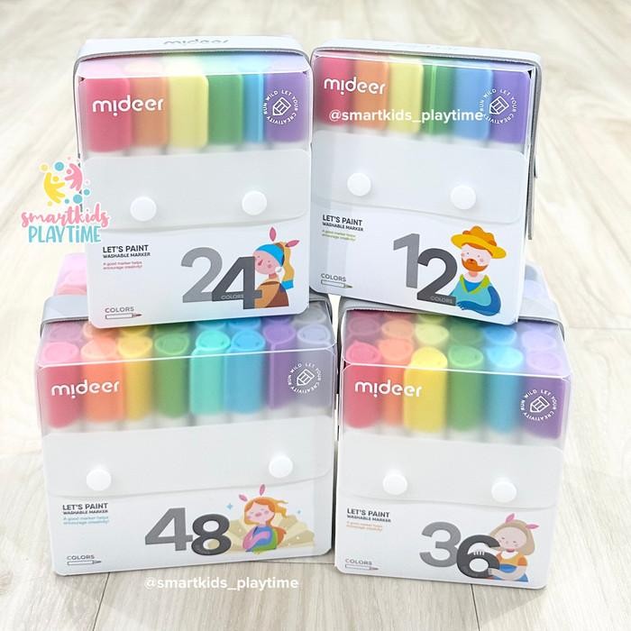 

Mideer Lets Paint Washable Marker Transparant Box Crayon Anak