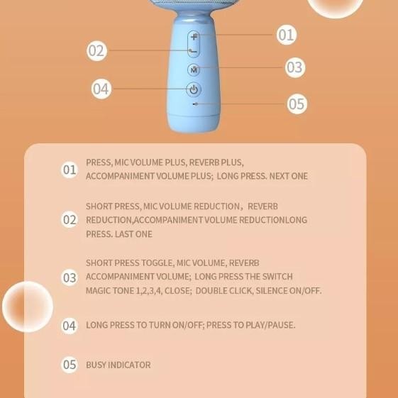 Kids Microphone Wireless Speaker Mainan Karaoke Anak