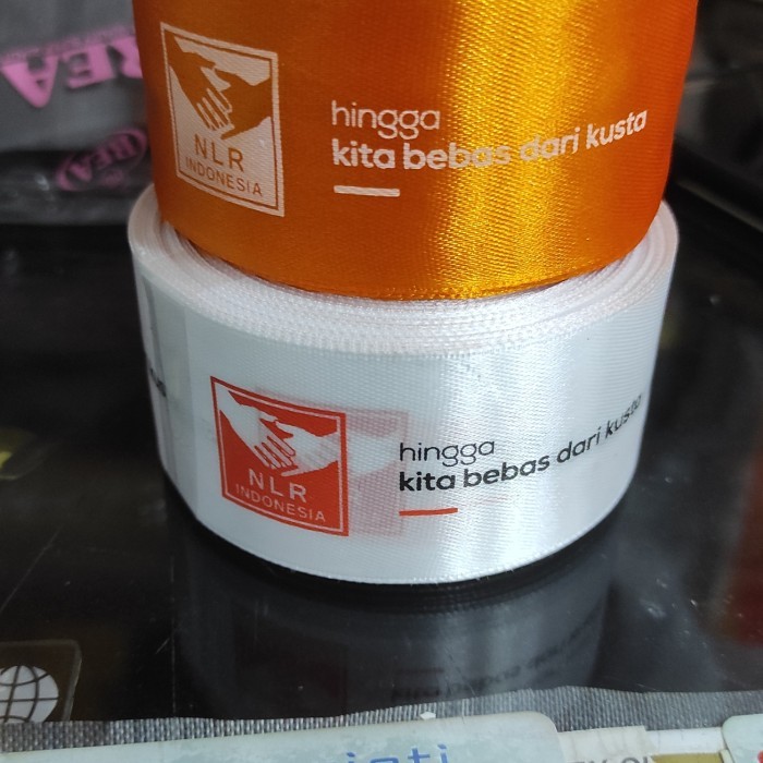 

sablon label pita satin, grosgrain uk 4cm 2 warna