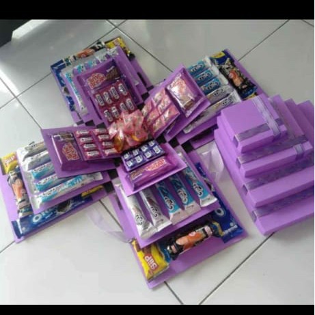 

EXPLOSION BOX / snack box / box kejutan 4 layer + kotak uang (25,20,15