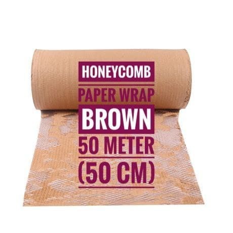 

Honeycomb Paper Wrap Brown 50 Meter (50CM)