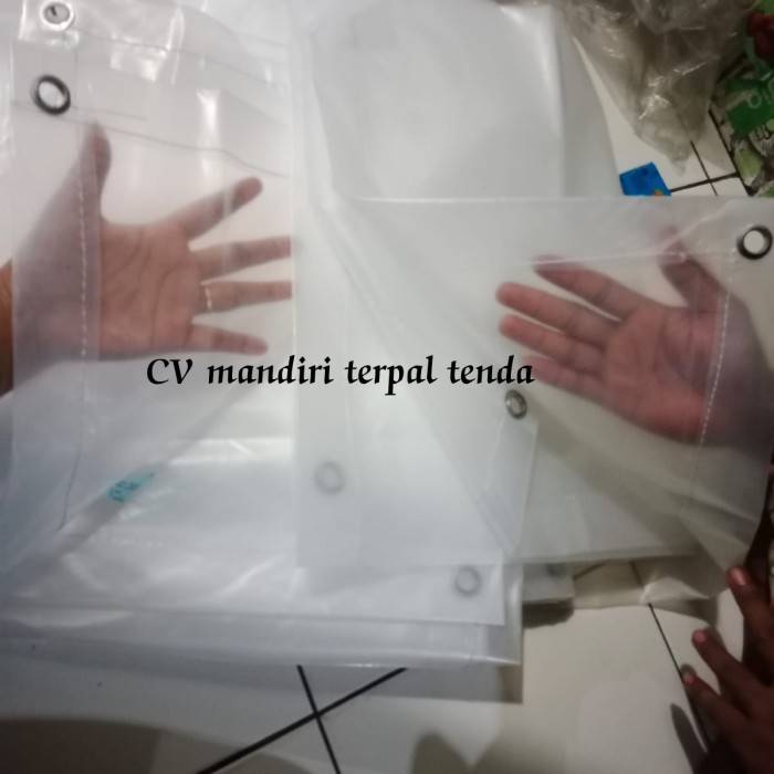 

plastik bening transparan 200 micron lebar 4m ukuran 8x8