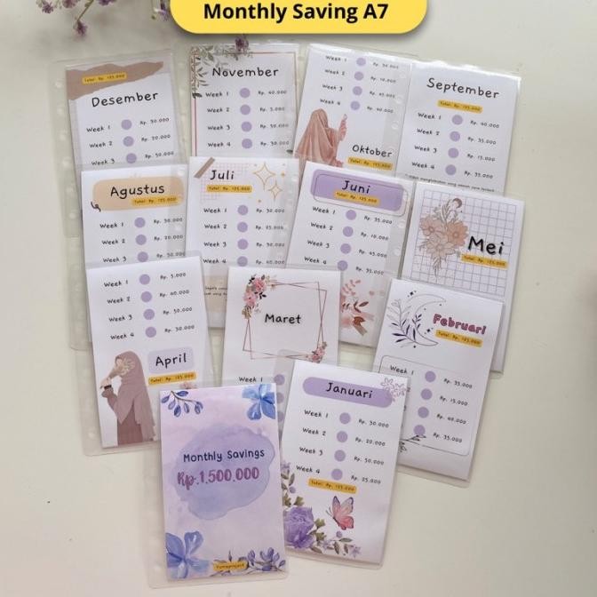 

Sale Monthly Savings Untuk Binder A7 Menabung
