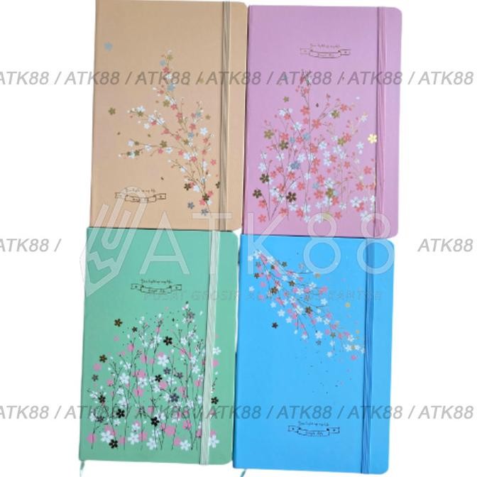 

Sale Notebook Garis A5 Hardcover Journal Pattern Spiral Blossom