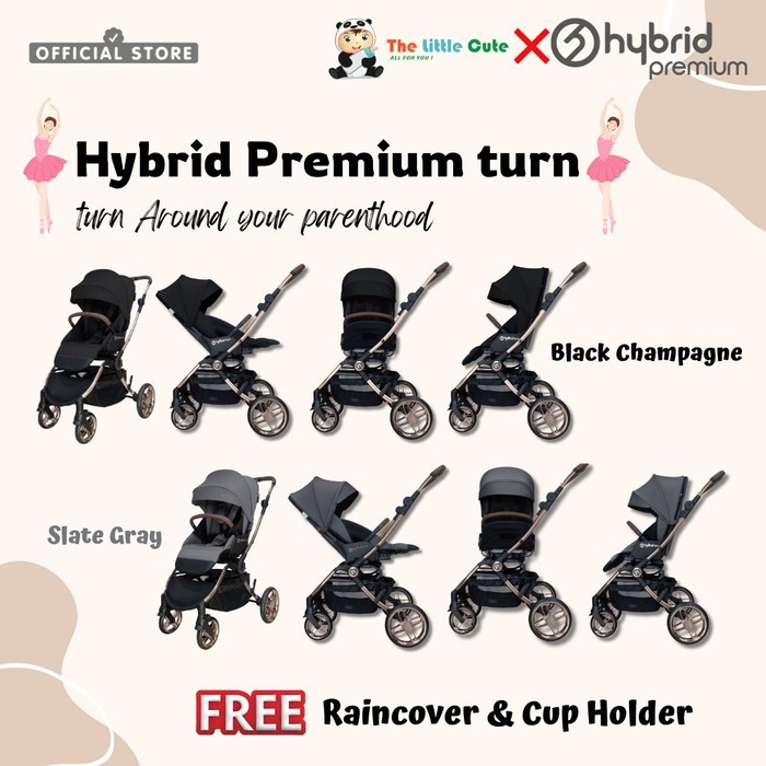 Hybrid Premium Turn Stroller Stroller Reversible Seat Stroller 360 derajat Stroller Bayi Stroller